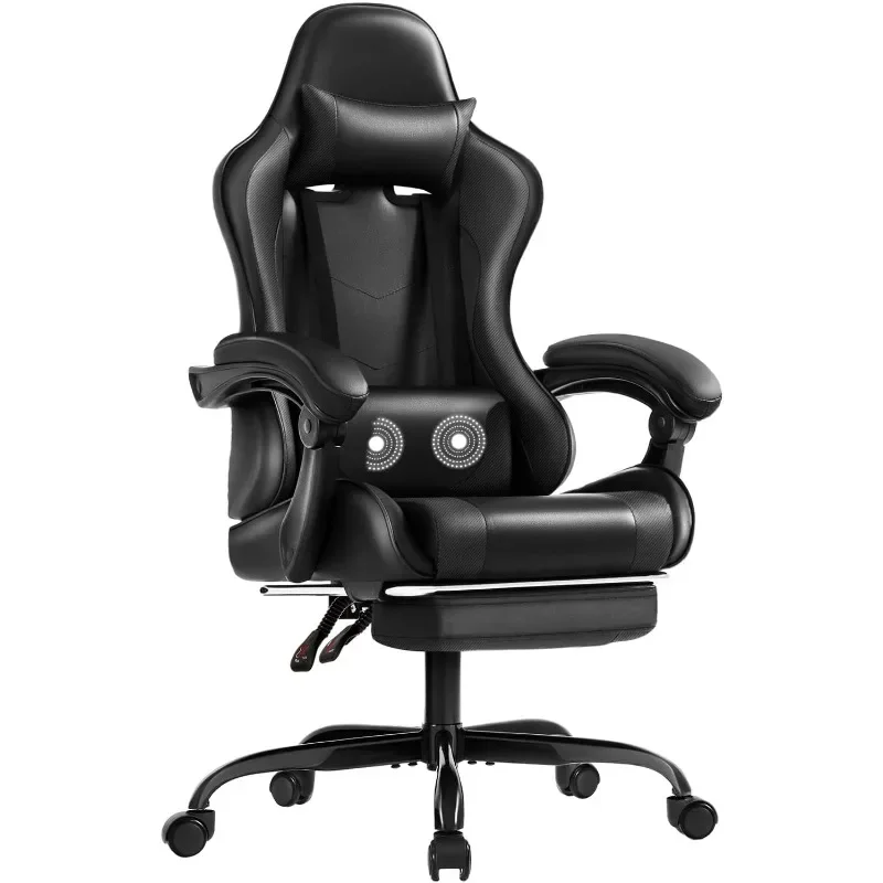 Gaming Chair with Footrest and 360 Swivel